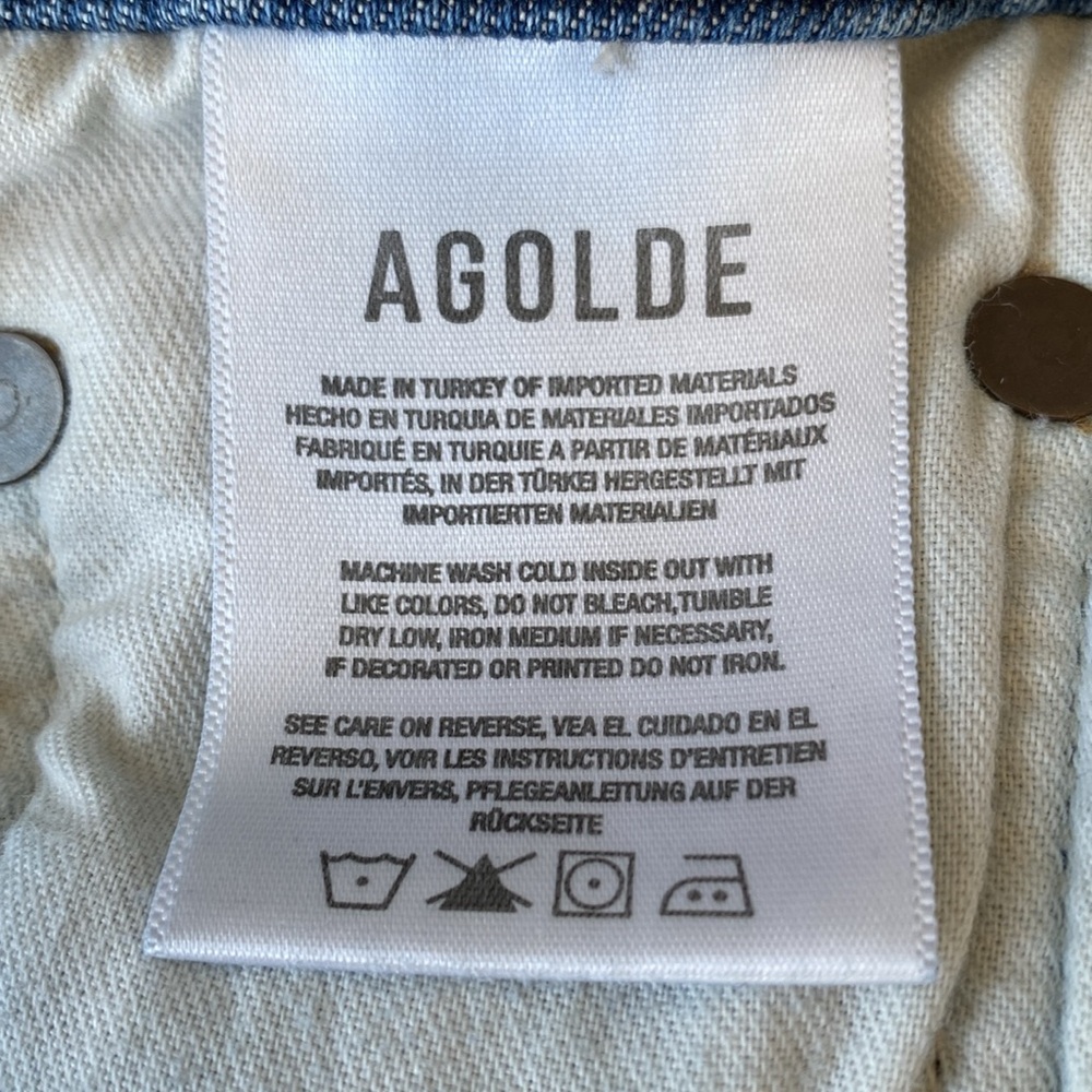 AGOLDE Riley High Rise Button Fly Distressed Jeans - Picture 12 of 13